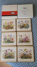 PIMPERNEL VINTAGE DELUXE MEADOW FLOWERS CORK BACK TABLE MATS. DINNER TABLE BOXED