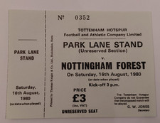 COMPLETE TICKET STUB-TOTTENHAM