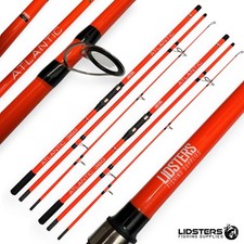 2 x LFS Atlantic Sea Beach Fishing Rod  12 ft 3.6m 3pc Orange Beachcaster Surf