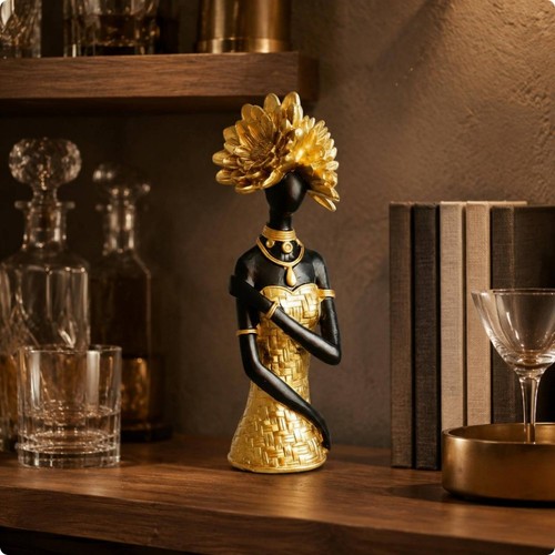 African themed figurine - african-themed,