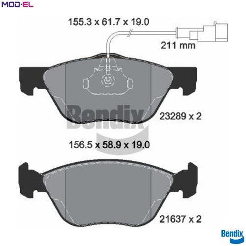 Brake pad set disc - pad,