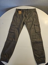 Khaki Green Crosshatch Cargo