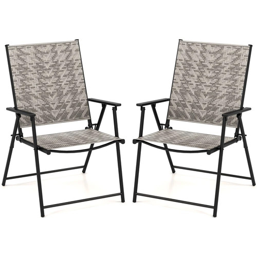 Costway set grey folding - of, 2