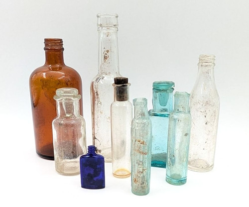 Vintage glass bottles - 9, job