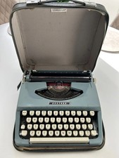 Vintage Brother Manual Duckegg Blue Typewriter Made In Japan (with case)