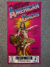 American Circus (Hoffman) poster 1985 - Freshwater, Isle of Wight (showgirl)