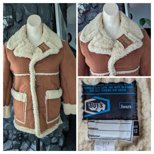 Vtg 70s sears boys faux - sears,