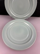 6 x Branksome China Graceline Dinner Plates Blue 10.25" Wide Set