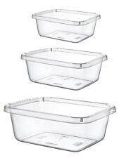 Clear Plastic Basin Rectangle Bread Dough Mixing Washing Up Sink Bowl Tub