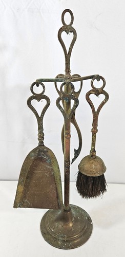 Antique brass companion set - companion,