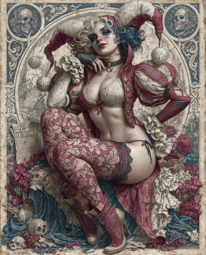 Harley quinn pink - in, floral