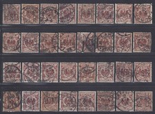 GERMANY/German Deutschland ￼ ?? PERFIN ACCUMULATION 32 Stamps fine used.