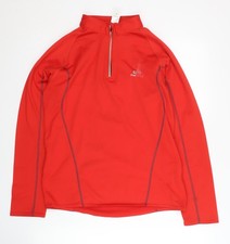Kalenji Unisex Red 1/4 Zip