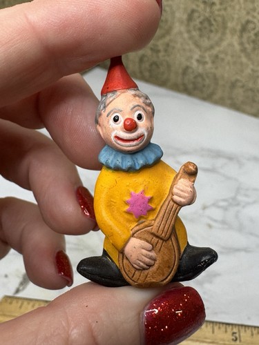 Miniature ceramic clown - miniature,