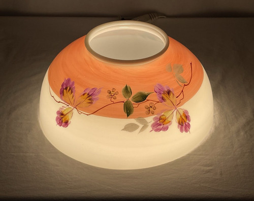 Antique hand painted glass - antique,