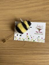 Bumble Bee Stick Pin, Brooch Handmade Needle Felt