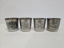 4 x Vintage Gorham Pewter beakers PH56 George Washington