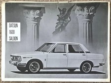 DATSUN 1600 SALOON Large Format Single Sheet Car Sales Literature c1969