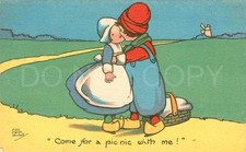 VTG Postcard Dutch Kiddies A M