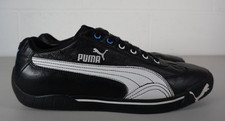Mens PUMA Speedcat Black Leather Casual Driving Trainers - UK 9