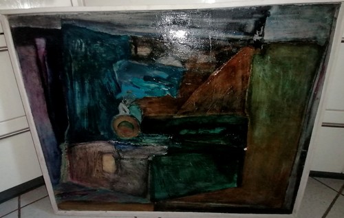 Sig abstract oil painting - sig.,