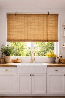 Roller blind bamboo 80x220cm - blind,