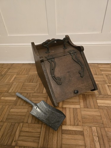 Antique wooden oak coal - wooden,