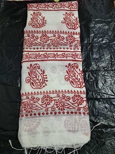 Indian white and red - red, soft