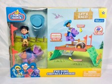 Dino Ranch Dino Obstacle Course Trapdoor Spinning Barrel Crash Through Fence New