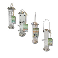 Copdock Mill Stainless Steel Heavy Duty Bird Feeders - Seed/Sunflower/Nyjer/Suet
