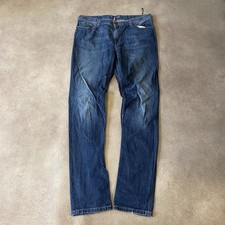 Tommy Hilfiger Denim Jeans Womens 34" Boyfriend Loose Fit Trousers, Blue