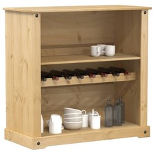 Wine Cabinet Solid Pine Honey