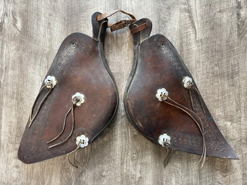 Vintage western tooled leather - western,
