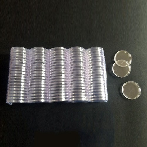 Plastic coin storage box - coin, clear