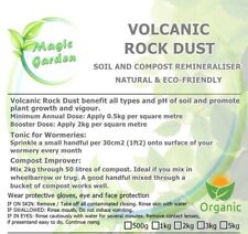 Volcanic Rock Dust Organic Fertiliser Soil Compost Remineraliser Top FREE UK PP