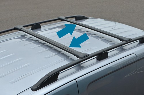 Black cross bar rail set - black, to