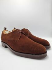Edward Green Wildsmith Mink Brown Suede Derby Trees Resoled UK 8.5 9 EU 42.5 43