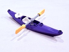 Lego Kayak / Canoe Purple Boat complete with Oars for Minifigure (A04)