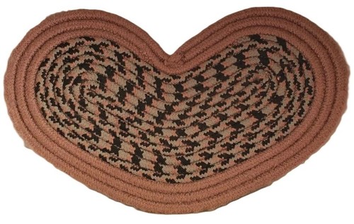 Heart shaped braided rug - heart,