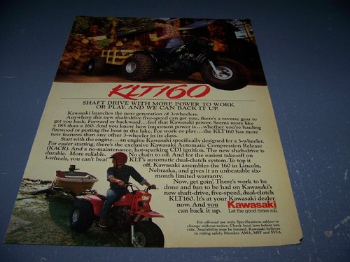 Kawasaki klt160 wheeler - kawasaki, 3-wheeler