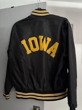 BASEBALL JACKET.  VINTAGE VARSITY LETTERMAN. IOWA HAWKS AMERICAN. SLIPKNOT 
