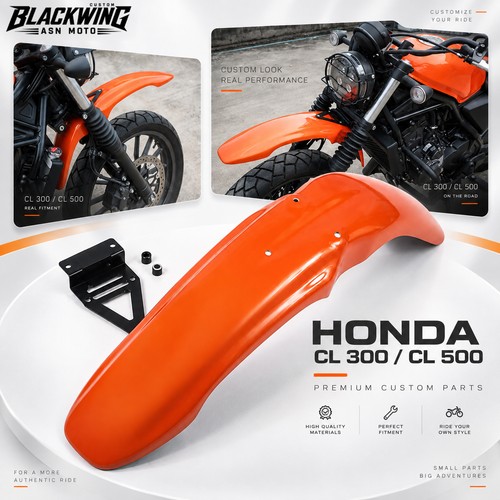 Orange front fender fairing - orange,