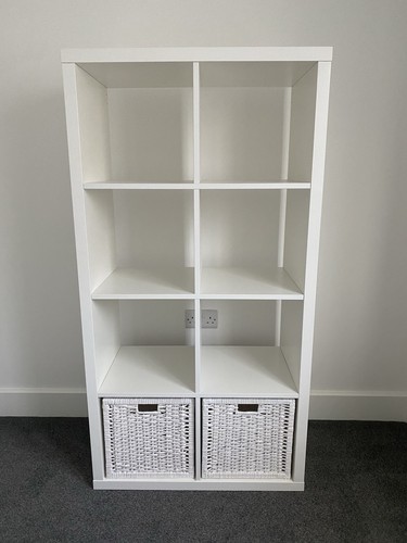 Ikea kallax white 2x4 cube - white,