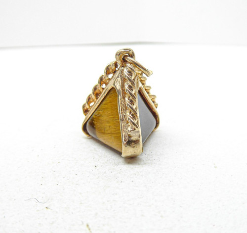 9ct gold fob - 9ct, tiger's