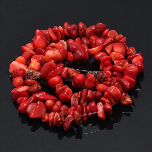 Natural stone chip beads - beads, 16"
