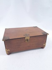 Vintage Large Wooden Storage Box - Collectable Woodenware - Crafting Box 