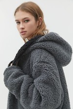 Hooded Teddy Jacket M