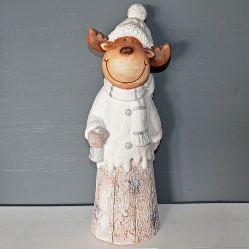 White christmas snowy reindeer - christmas,