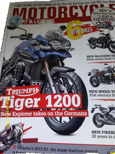 Motorcycle Sport  & Leisure 12/11 Yamaha R1, Ducati 848 Streetfighter, Kawasaki