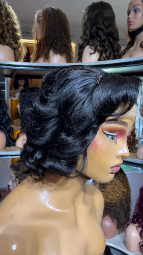 Bouncy hair lace wig - bouncy,